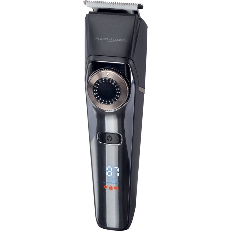PROFI CARE hair and beard trimmer PC-HSM/R, 2-in-1, lithium-ion battery, chrome insert